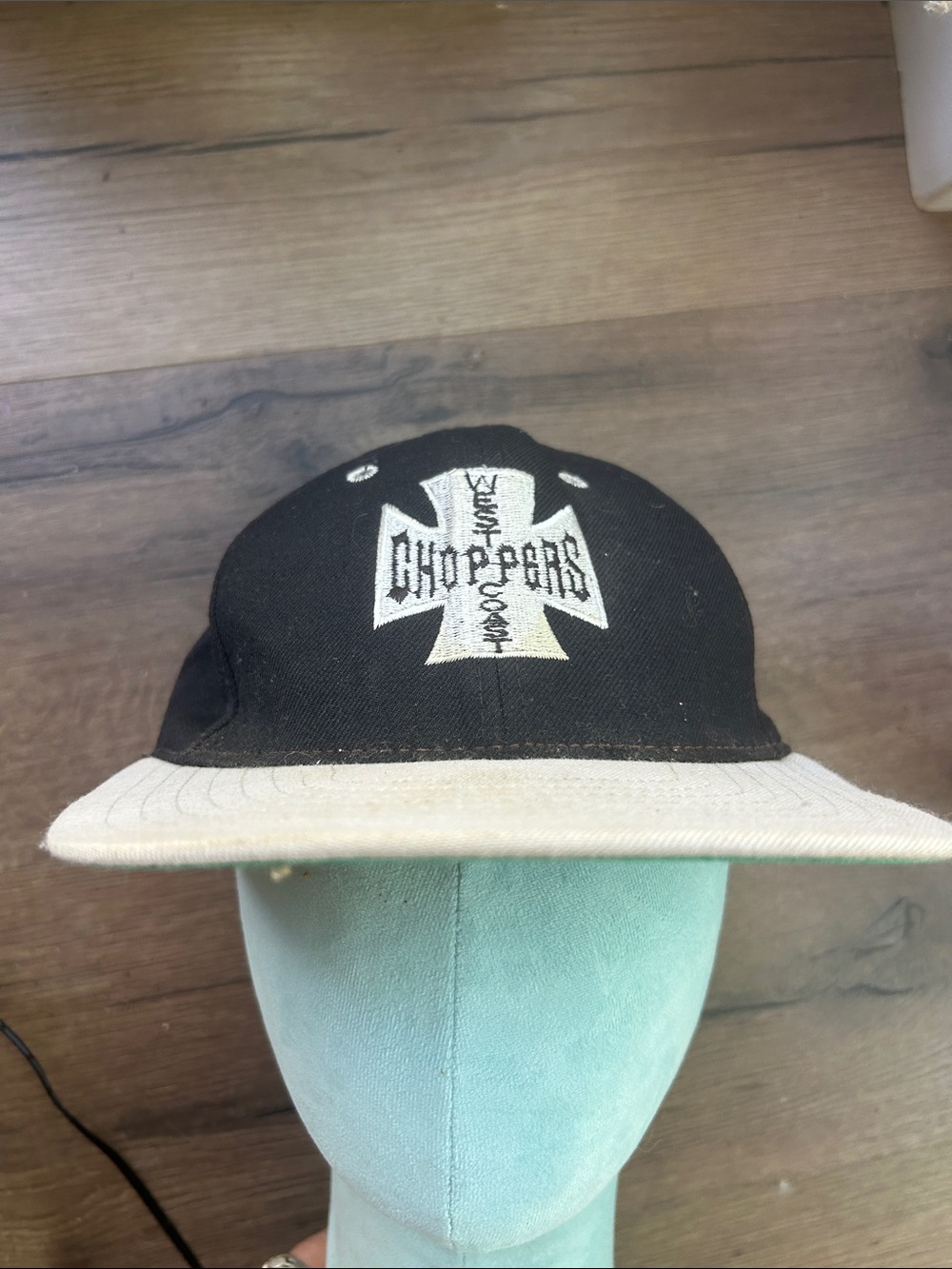 West Coast Choppers Vintage made in USA Black and White  Hat ! 7.5